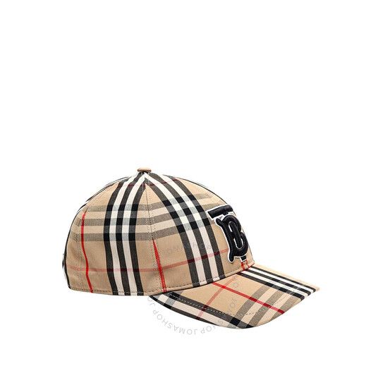 Luxury-Inspired Vintage Check Baseball Cap – Monogram Logo