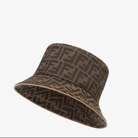 FENDI Brown Monogram Bucket Hat – FF Pattern