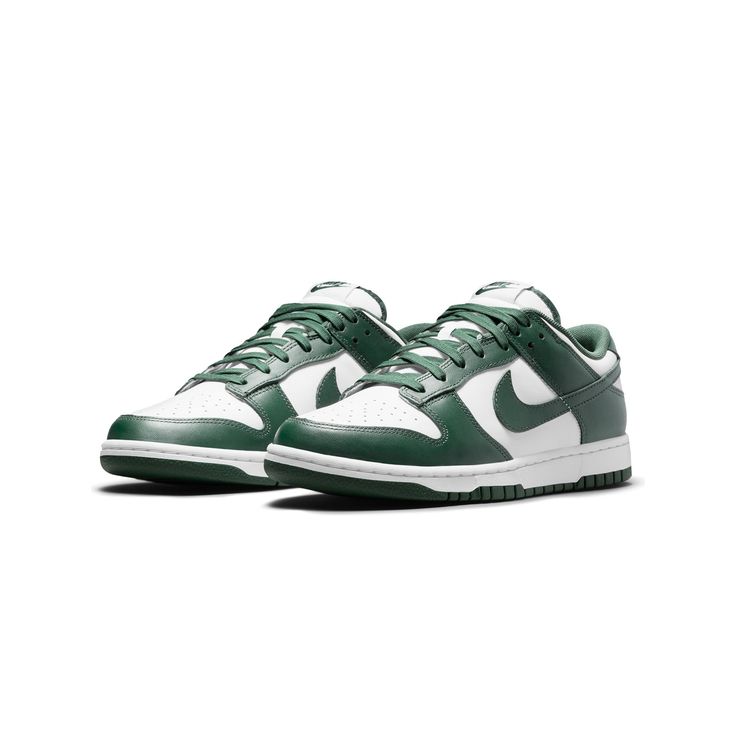 Dunk Green & White Low-Top Sneakers