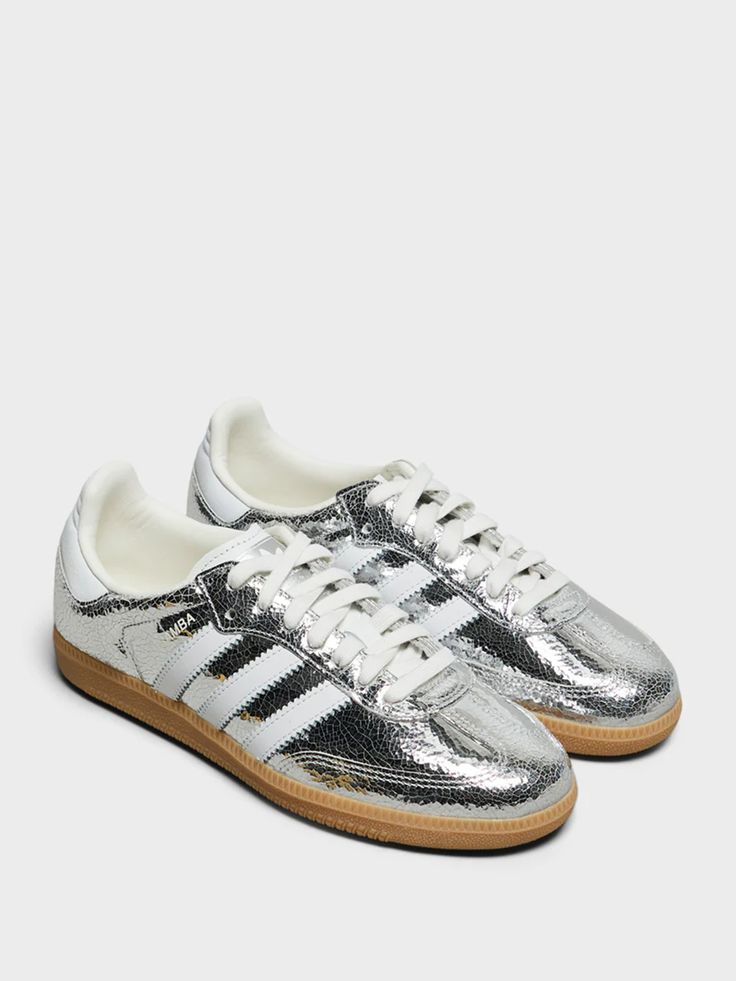 Adidas Samba Metallic Silver / Cracked Metallic OG
