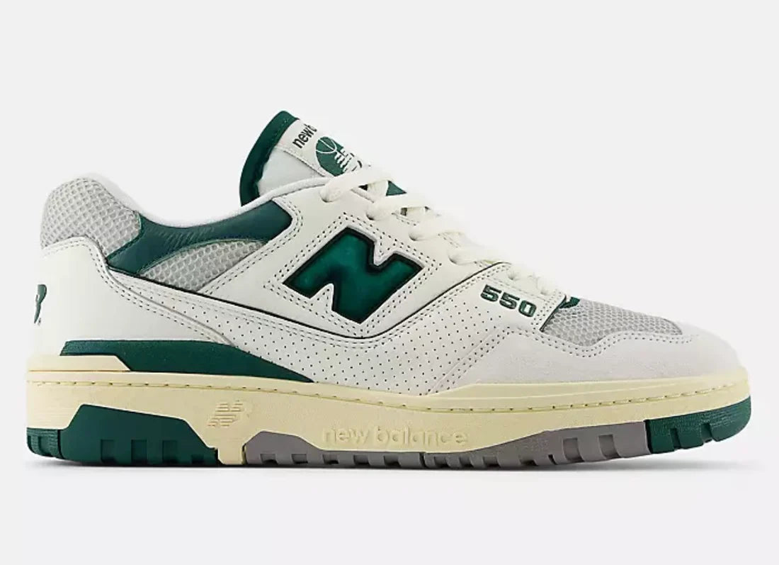 Retro 550 Low-Top Sneakers – White & Green