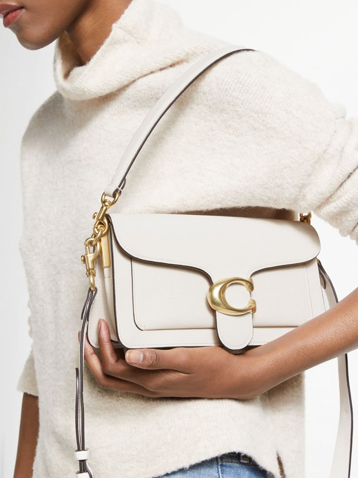 Tabby Coach Shoulder Bag – Gold Statement Clasp