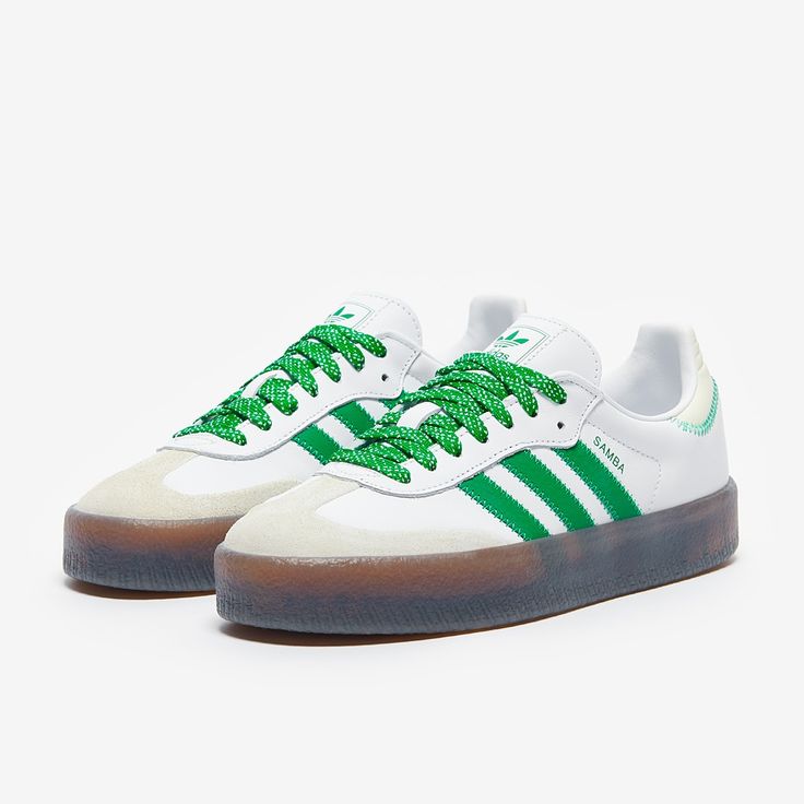 Samba White Green Gum Sole