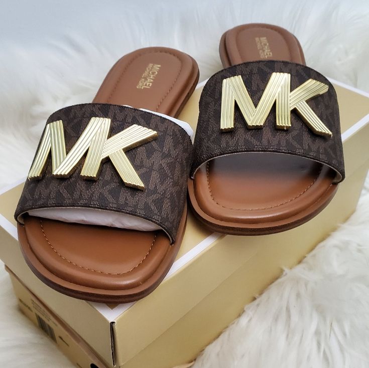 MK Logo Slides – Brown & White